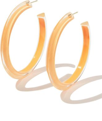 Alison Lou Gold-Plated Jelly Medium Hoop Earrings - Womens - Gold Plated Brass/Enamel