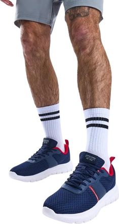 Jack & Jones Jack And Jones Heren Taylor Mesh Trainers (Navy Blazer)