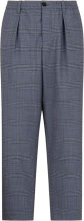 Marni Pantaloni a quadri con pieghe - Grigio