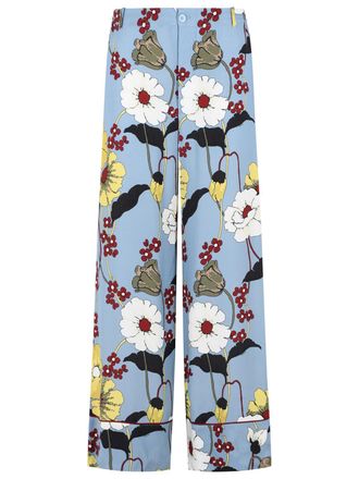 Marni Light Blue Viscose Trousers