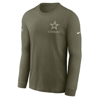 Nike Dallas Cowboys Salute to Service Nike Mens NFL Long-Sleeve T-Shirt in Brown | NKAC2DHA29-W7L