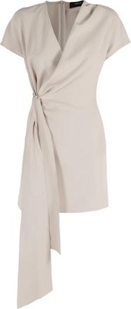 Federica Tosi Gedrapeerde Mini Jurk - Dames - Korte kleedjes - Grijs - XS - Kleedjes