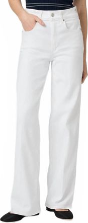 Paige Sasha Wide Leg Jeans In Crisp White