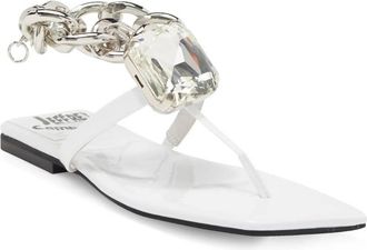 Jeffrey Campbell Womens Ring On It Sandal In Silver