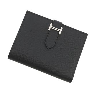 Herm&egrave;s Black Epsom Leather Wallet (Bi-Fold) (Pre-Owned)
