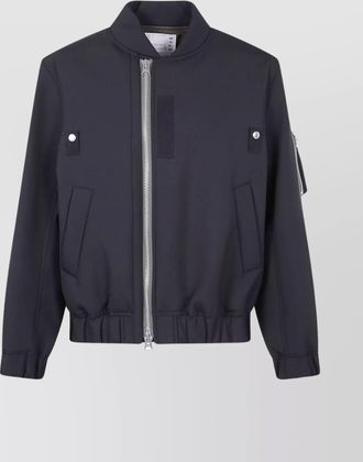 sacai wool blend bomber jacket