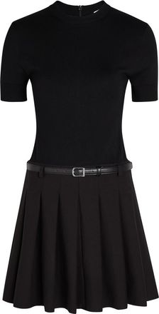 SIMKHAI Abbie Belted Knit Mini Dress - Black - XL (UK16 / XL)