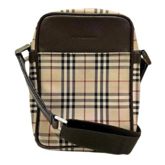 Burberry Pre-owned Cross Body Bags, female, Brown, Size: ONE SIZE Pre-owned Nova Check Canvas Leather Shoulder Bag