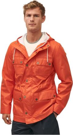 Brooks Brothers Dubbelzijdige regenjas - Heren - Regenjassen - Oranje - M - Katoen - Jassen