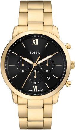 Fossil Neutra Chronograph Bracelet Watch, 44mm in Gold at Nordstrom