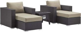 ModWay Convene 5-Piece Set Outdoor Patio With Fire Pit