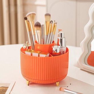 OEM Tubo Organizador Giratorio Para Brochas De Maquillaje Para Escritorio, Caja Para El Cuidado De La Piel, Giratorio, 15 15 12,5 Cm