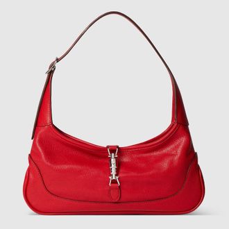 Gucci Jackie Slim Medium Shoulder Bag, Red, Leather