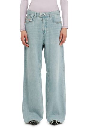 Diesel Relaxed Jeans Low Waist 1996 D-Sire, Light blue, Button fly