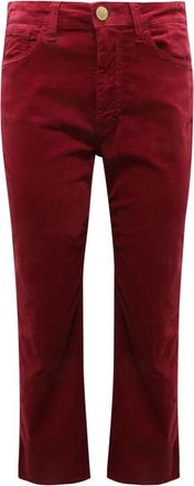 Mason's Velvet Olivia Broek - Dames - Straight fit broeken - Rood - W30 - Broeken