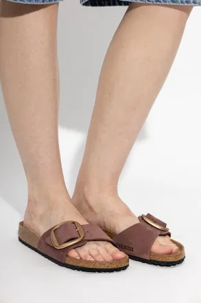 Birkenstock Madrid Big Buckle Slides, Womens, Pink