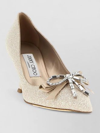Jimmy Choo London auria pumps pointed toe glitter bow