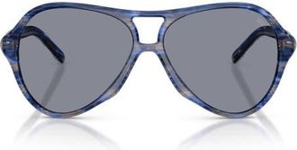 Diesel 57mm Pilot Sunglasses in Striated Blue /Grey at Nordstrom