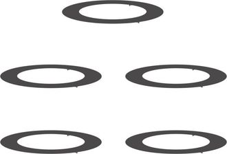 vidaXL suitable for Flat Tree Rings 5 pcs Black &Oslash;60 / 90 cm Steel vidaXL