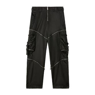 Off-white Broeken, Heren, Zwart, S, Katoen, Zwarte Slim Fit Broek
