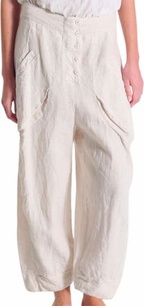 Transit Par-Such Womens Wide-Leg Linen Trousers