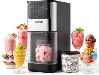 OEM M&aacute;quina Para Hacer Helados 800 W, Heladera Casera Con 7 Modos Preestablecidos, 2 Vasos De 0,5 L, Funci&oacute;n De Mezcla Con Un Solo Toque, Para Preparar Ge
