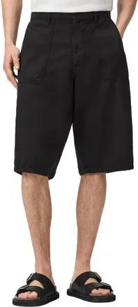 AllSaints Echo Relaxed Fit Shorts in Orca Black at Nordstrom, Size 30