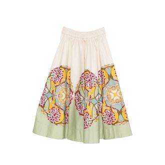 La DoubleJ Floral-print Midi Skirt