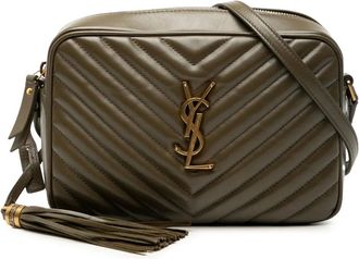 Saint Laurent 2020 Matelasse Leather Monogram Lou Camera Bag crossbody bag - Brown