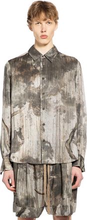 Ziggy Chen Digital Print Spread Collar Shirt