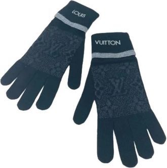Louis Vuitton Pre-owned Warm Gloves - unisex - Vintage Accessoires - Grijs - ONE Size - Wol - Vintage