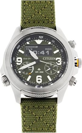 Citizen Promaster Land U822 - Heren - Horloges - Groen - ONE Size - Nylon - Accessoires