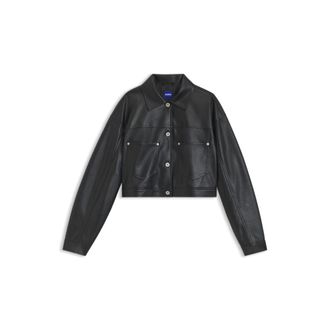 HUGO BOSS Relaxed-fit jacket in faux leather