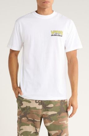 Vans Shop Front Logo Cotton Graphic T-Shirt in White/Sunny Yellow at Nordstrom, Size X-Large