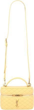 Saint Laurent Womens Shoulder Bag Gaby Mini Yellow Lamb Leather