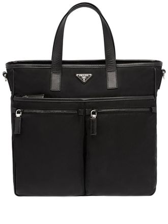 Prada multi-pocket logo tote bag - Black