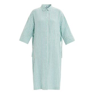 Marina Rinaldi Dames, Jurken, Groen, Maat: 4XL Linnen