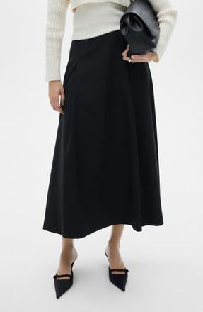 Mango Flare Maxi Skirt in Black at Nordstrom Rack, Size 6