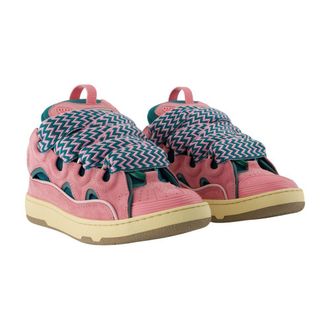 Lanvin Womens Curb Sneakers Pink Synthetic