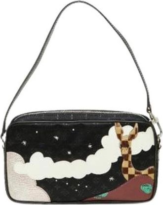 Louis Vuitton Pre-owned Satin Pochette - Dames - Vintage Schoudertas - Veelkleurig - ONE Size - Leer - Vintage