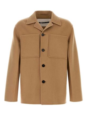 Jil Sander cashmere flannel jacket - men - Cashmere - 50 - Neutrals