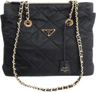 Prada Pre-owned Nylon Shoulder Bag - Dames - Vintage Schoudertas - Zwart - ONE Size - Nylon - Vintage