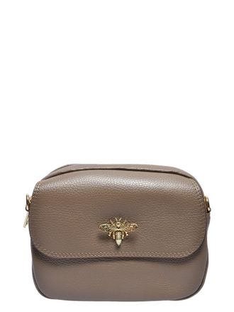 Roberta M Beige Rundleer Tas