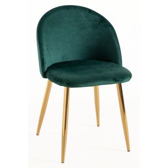 Regalos Miguel Sillas Comedor - Silla Vint Terciopelo Golden - Verde