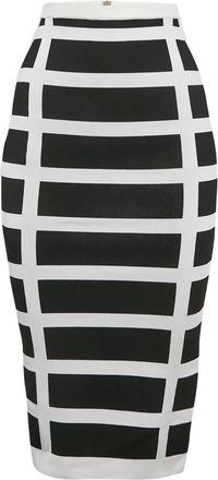 Balmain Gebreide midi-rok - Wit