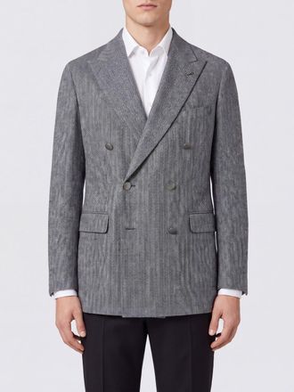 Tagliatore Blazer doppiopetto in lana vergine e cashmere con rever a lancia