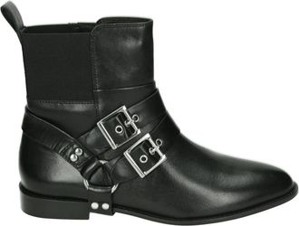 Copenhagen Shoes Zwarte Westernlaars Make Me Fly - Dames - Enkellaarsjes - Zwart - 39 EU - Leer - Schoenen