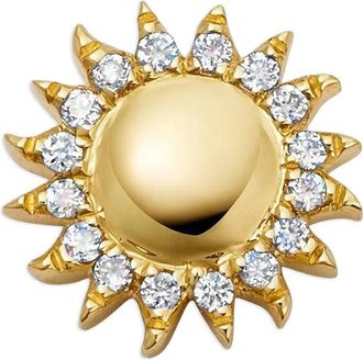 Loquet London Sunshine diamond locket charm - women - 18kt Yellow Gold/Diamond - One Size