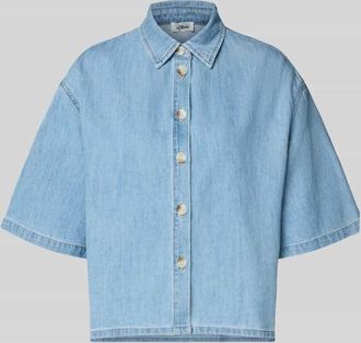 s.Oliver Red Label Relaxed Fit Jeansbluse aus reiner Baumwolle in Hellblau, Gr&ouml;&szlig;e 34