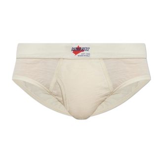 Dsquared2 Wool Briefs - Heren - Onderbroek - Beige - L - Wol - Ondergoed
